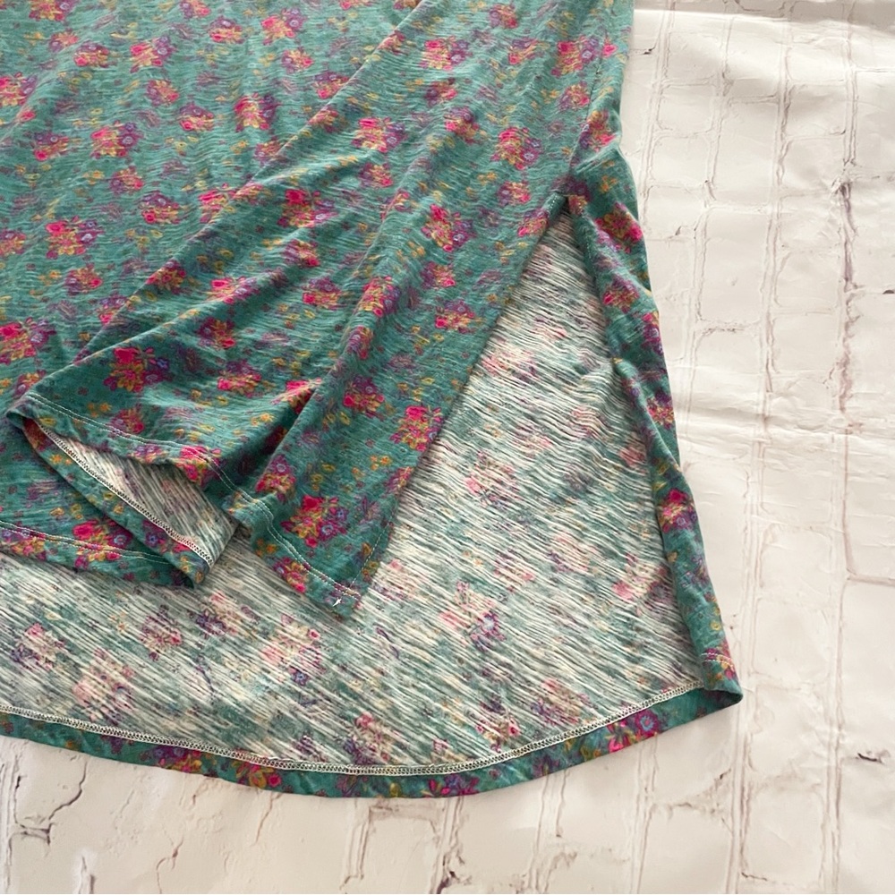 Naturallife Hangout Floral Cotton Midi Dress in Green M Oversized Pockets - Picture 5 of 9